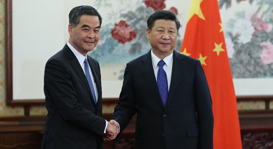 習(xí)近平會見來京述職的梁振英