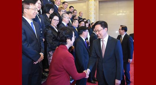 韓正會見香港工會聯(lián)合會訪問團(tuán)