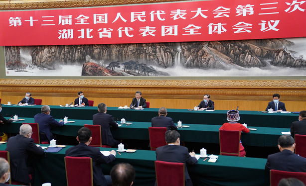 習(xí)近平參加湖北代表團(tuán)審議